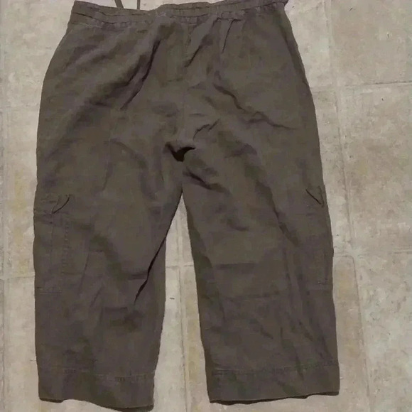 J.Jill Brown Drawstring Capri Pants - Picture 2 of 7